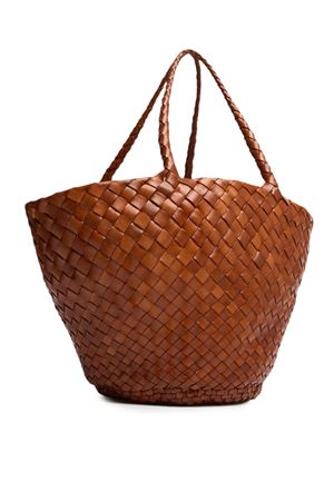 Light brown leather Egola shopping bag DRAGON DIFFUSION | 8026DGS6MATTAN